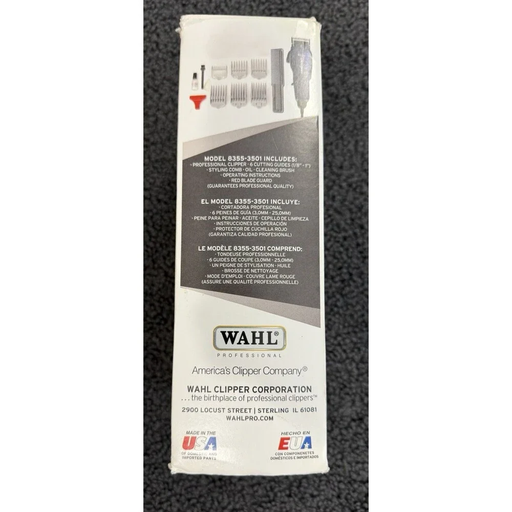 WAHL Designer Professional Vibrator Clipper  Model 8355-3501 Open-Box